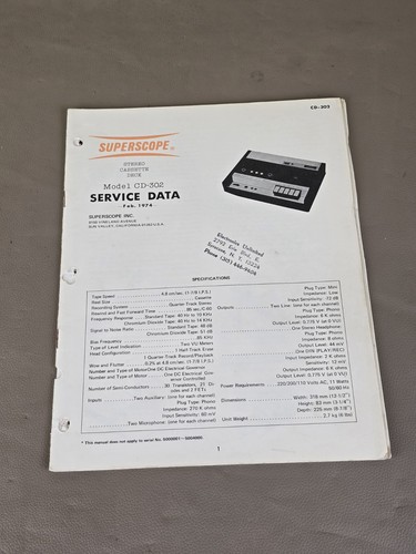 Superscope stereo cassette - stereo,