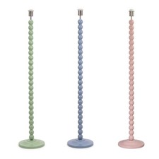 Lampada da terra a bobina pastello base soggiorno free standing blu chiaro rosa salvia