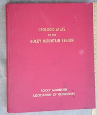 1972 Enorme libro di riferimento completo: Atlante geologico - Regione delle Montagne Rocciose