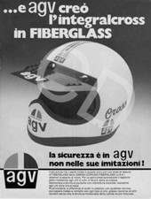 advertising Pubblicità brochure-CASCO AGV FIBERGLASS 1977-MOTOCROSS-ENDURO