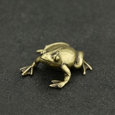 Solid Brass Frog Figurine