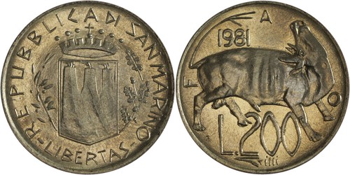 San marino 200 lire - san,