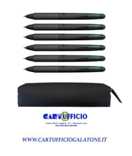 Penna a Sfera 4 Colori Osama All Black 4Multi in Astuccio conf. 6 Penne