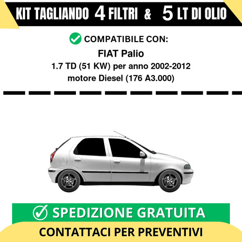 Tagliando per fiat palio 7 - per, 1.7