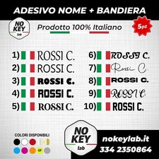 Kit 5 adesivi decal nome