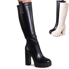 Scarpe Donna Plateau Stivali