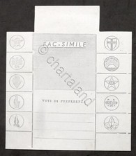 Fac Simile Scheda Elettorale