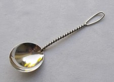 Raro Elegante Grande Cucchiaio per Crema D'Argento Wilkens & Sö. Di 800er