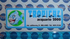 ADESIVO VINTAGE AUTOCOLLANT STICKER ORIGINALE FISHING TROPICAL ACQUARIO 2000