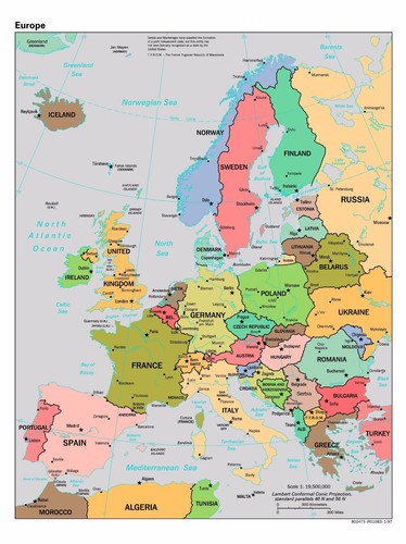 Mappa vintage dell - vintage, dell'europa