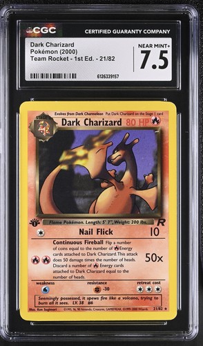 Cgc dark charizard 21 82 - 7.5, 21/82