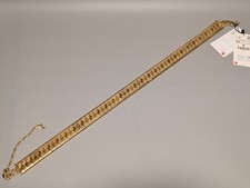 Zara Cintura Intrecciata Metallizzata Oro Taglia 32" S-M, Nuova Con Etichette 