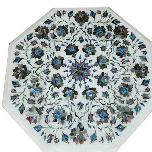 Tavolo marmo intarsio - marmo, 36"