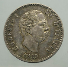 Regno d'Italia Umberto I 50 CENTESIMI  1889 ag. SPL+    PERIZIATA