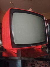 Tv mivar vintage 12” MOD. T-40 ANNI 70 televisore arancione arredo design 