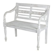 Teak-Gartenbank 2-Sitzer Panca Legno Panchina da Giardino Terrazzo