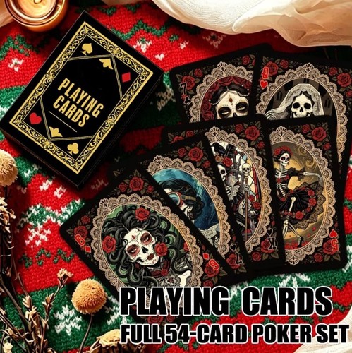 Mazzo poker skeleton skull - da,