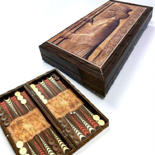 Antico set backgammon re