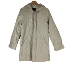 SISLEY Piumino Cappotto/Parka Invernale con Cappuccio, Donna 44, Bianco Off Beige