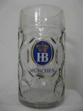 HOFBRAU BOCCALE BICCHIERE BIRRA 1 LITRO CON MANICO