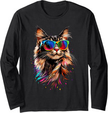 Gatto Maine Coon Occhiali Da