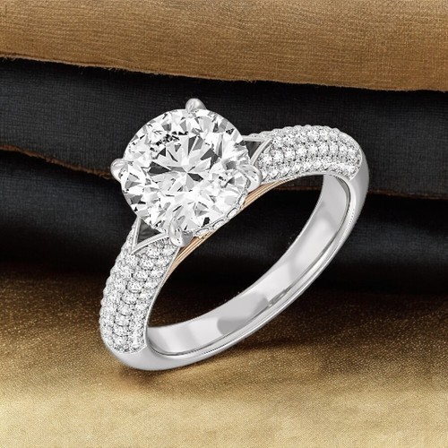 Anello con diamanti - , per