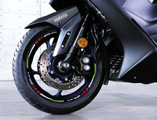 KIT Adesivi cerchi RUOTE strisce YAMAHA T MAX 500 tmax 530 560  TRICOLORE t max