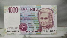 Banconota Millelire Montessori