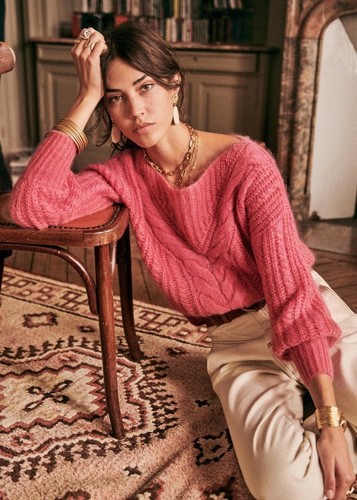 Sezane marius jumper rose - sezane,