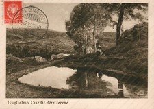 1935 Ore serene Guglielmo Ciardi Quarant’anni arte Biennale Venezia Cartolina
