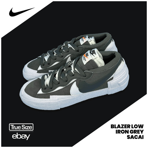 Nike blazer low sacai - blazer, black