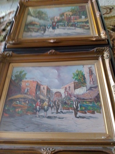 Quadri olio su tavola - olio,