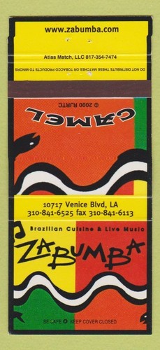 Matchbook cover zabumba - matchbook,