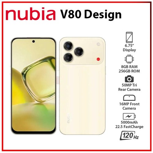 Nubia v80 design - ambra, pallida