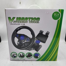 Volante vibrante PS2/PS3/PC USB. Scatola aperta nuova