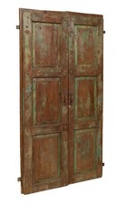 Porta portone in legno massello e ferro da interno o da esterno vecchia e antica