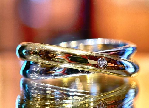 Anello oro bicolore