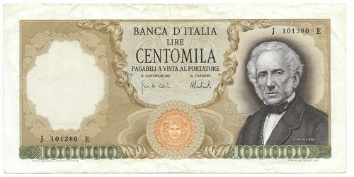 100000 lire alessandro manzoni - 100000,