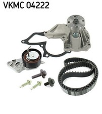 Pompa acqua SKF + kit cinghia distribuzione VKMC 04222 per FORD FIESTA FUSION FOCUS MAZDA 5