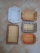 LOTTO 5 CESTE IN VIMINI PER CONFEZIONI REGALO