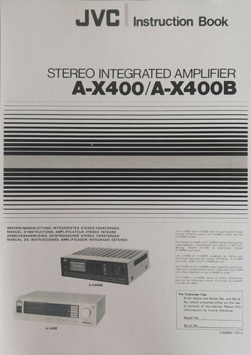Jvc x400 x400b - jvc, a-x400b