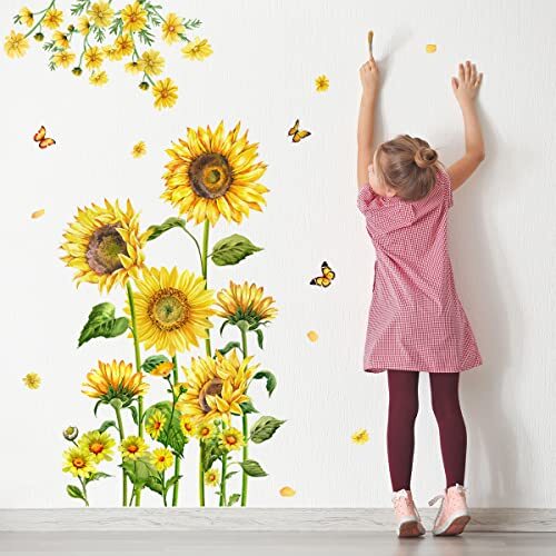 Runtoo adesivi murali - runtoo, girasoli