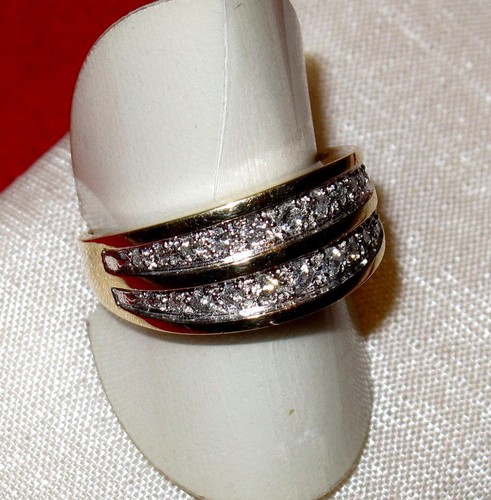 Anello fascia brillante con - anello, a