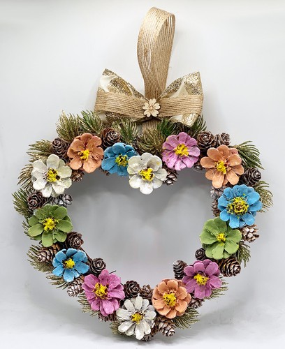 Ghirlanda fiori pigne 232 - ghirlanda,