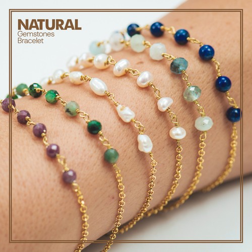Bracciale oro semplice pietre