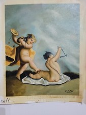 Quadro Coppia Angeli Dipinto a