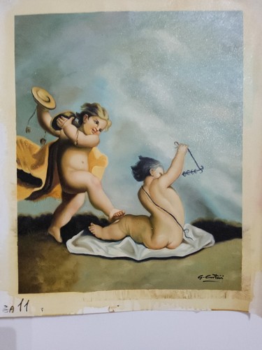 Quadro coppia angeli - dipinto, a