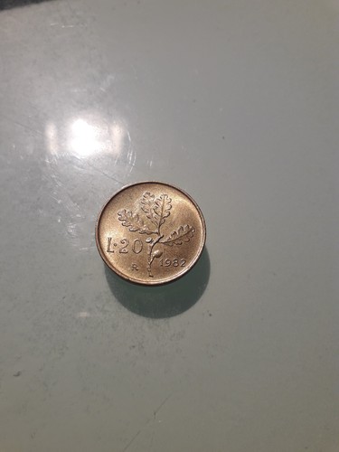 Moneta italia lire - moneta, 20