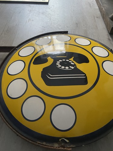 Insegna telefono smaltata - telefono,