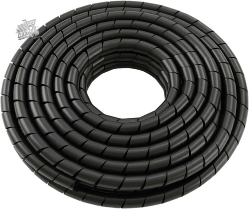 Guaina cavi spirale 20m nera - guaina,